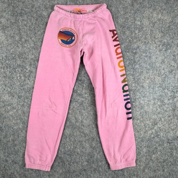 Aviator Nation Pink Sweatpants Joggers Size Small Venice California - Picture 1 of 11